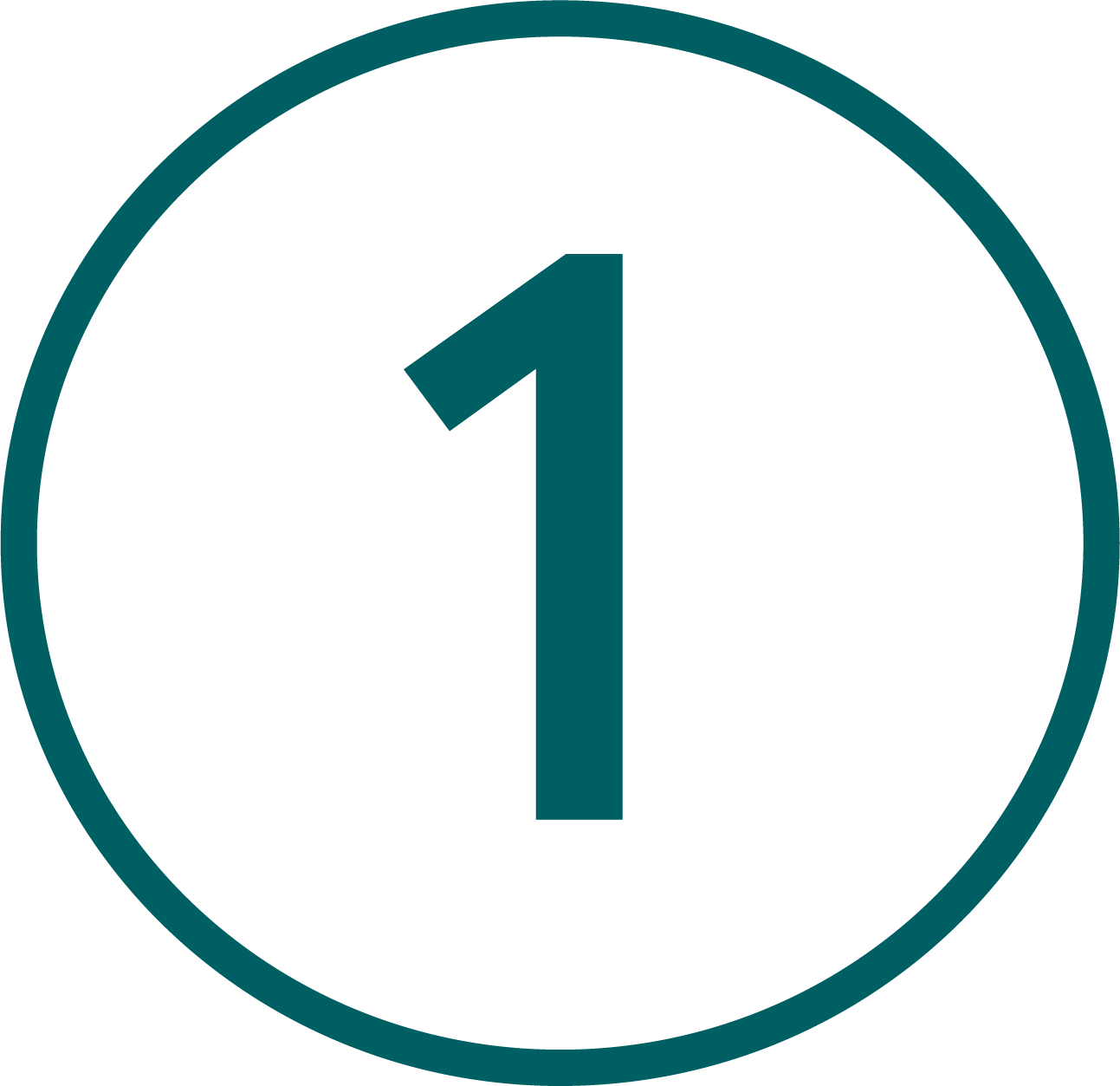 A countdown timer showing the number one inside a circle.
