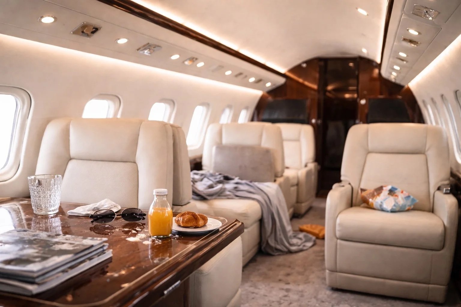 private jet before interior detailing dallas