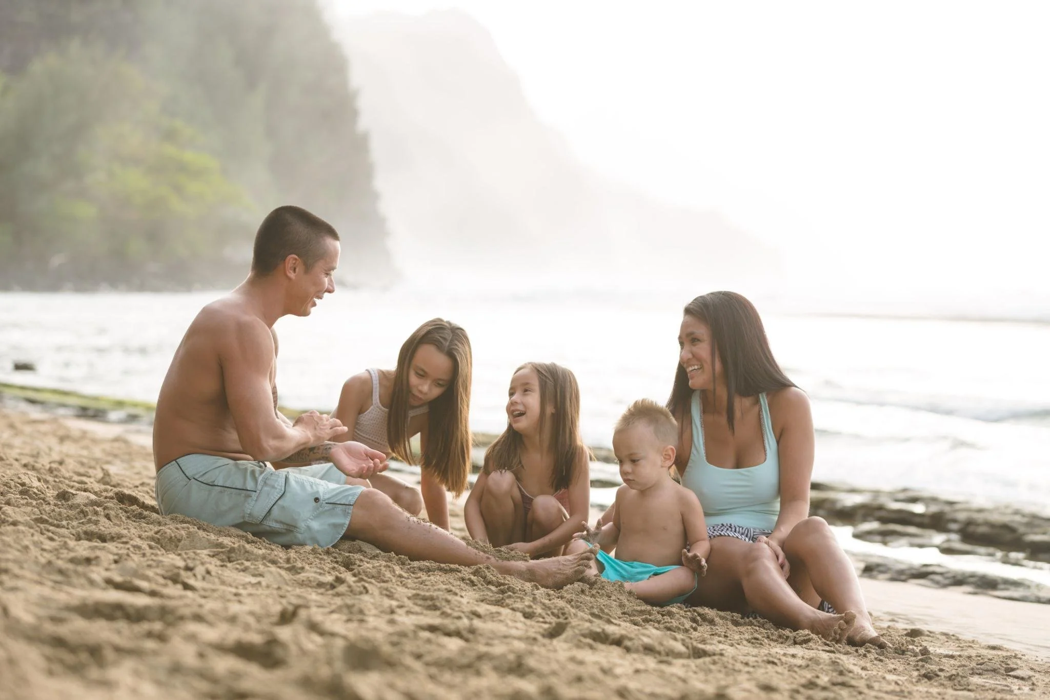 Family on Beach