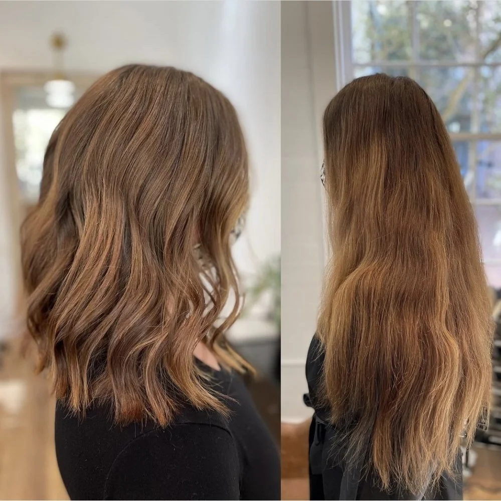 Base Color with teasy-lights using gentle ammonia free lightener Green Hair and shampoo area Salon PURLEY SONOMA  CA Clean beauty products .jpg