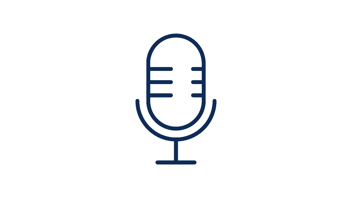 Line drawing of a microphone.