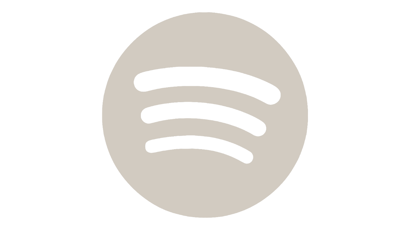 Spotify logo depicting three curved black lines inside a light gray circle.