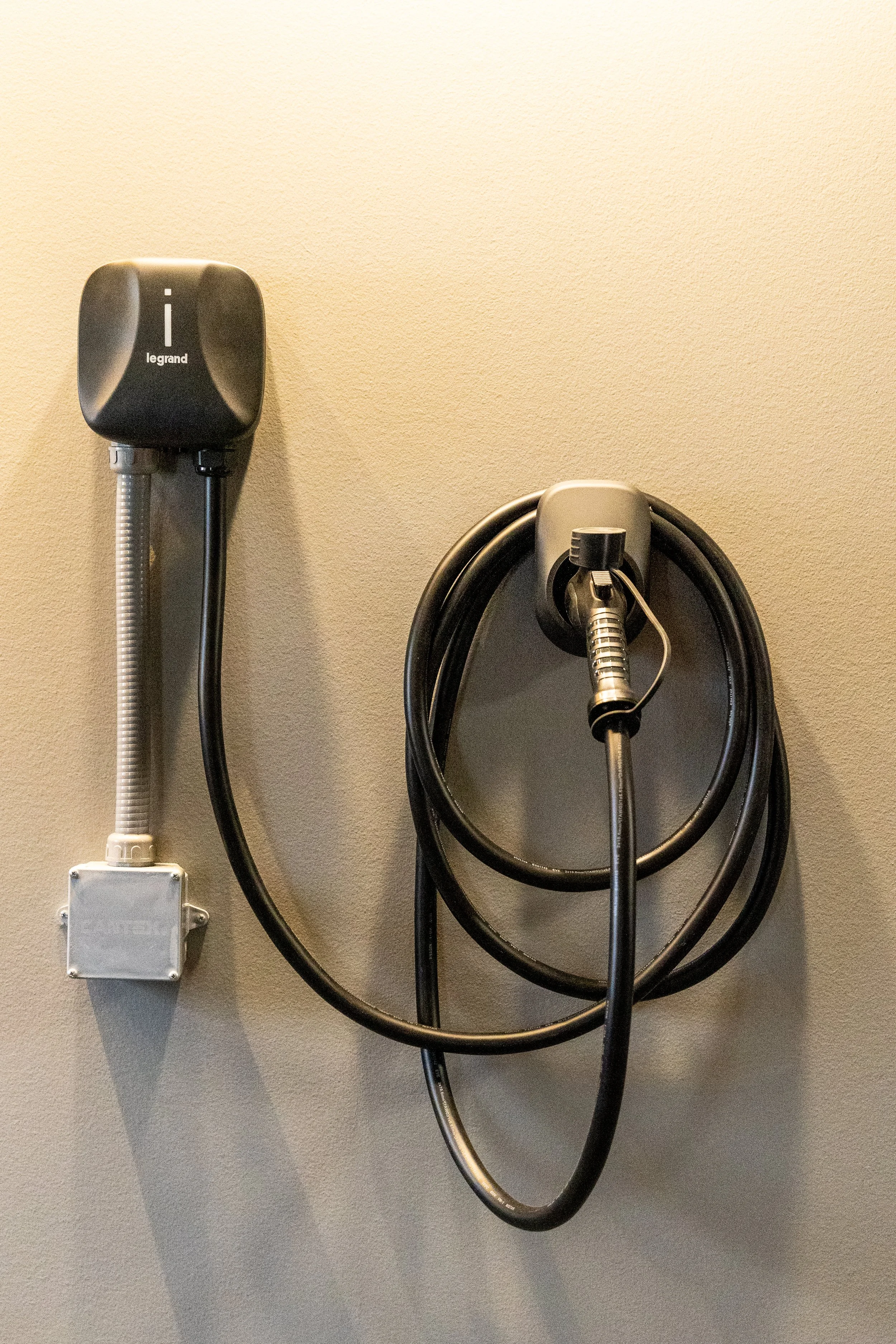 Wall-mounted stethoscope and blood pressure monitor equipment.