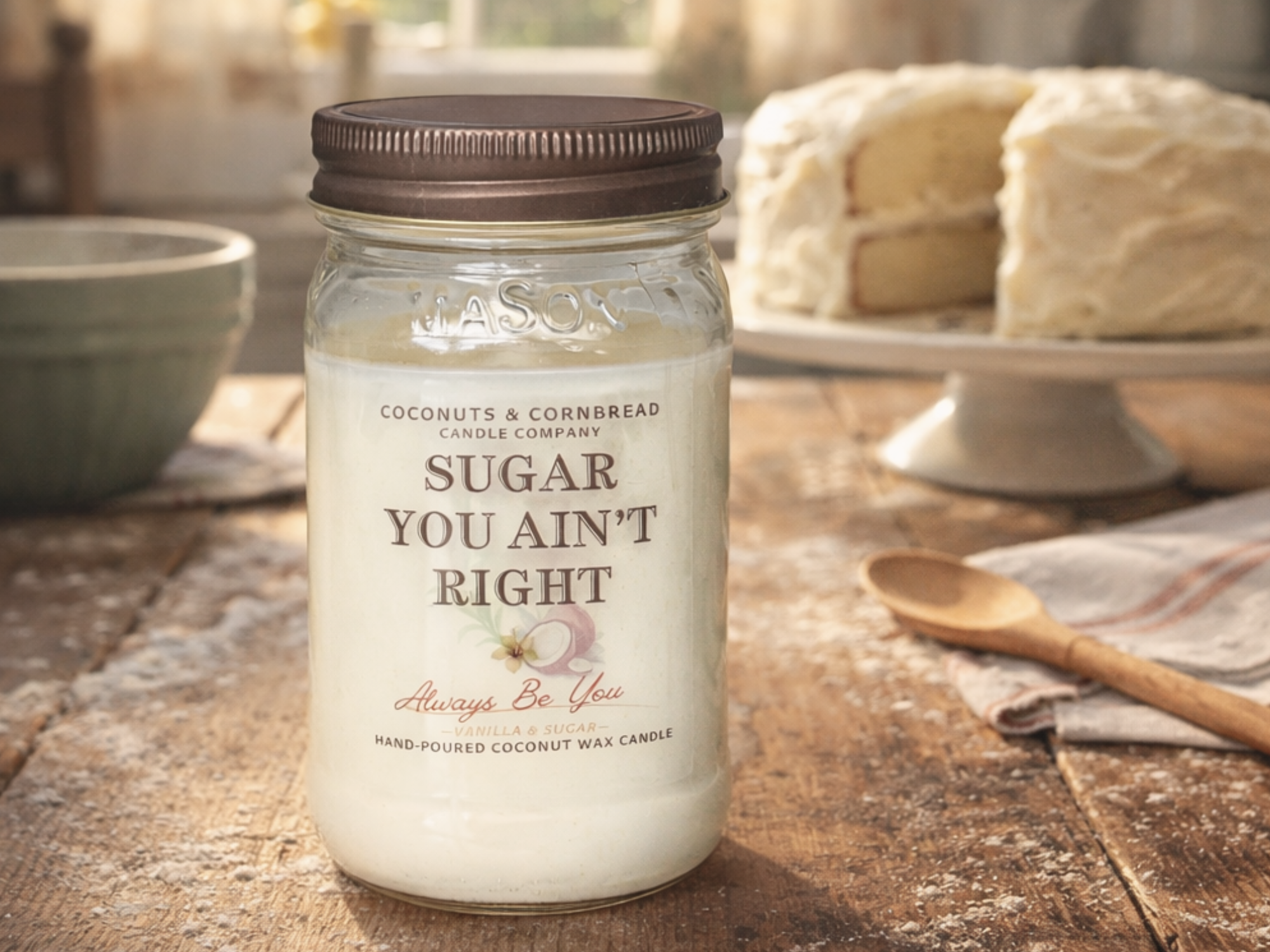 Sugar, You Ain't Right - Vanilla Cake Candle