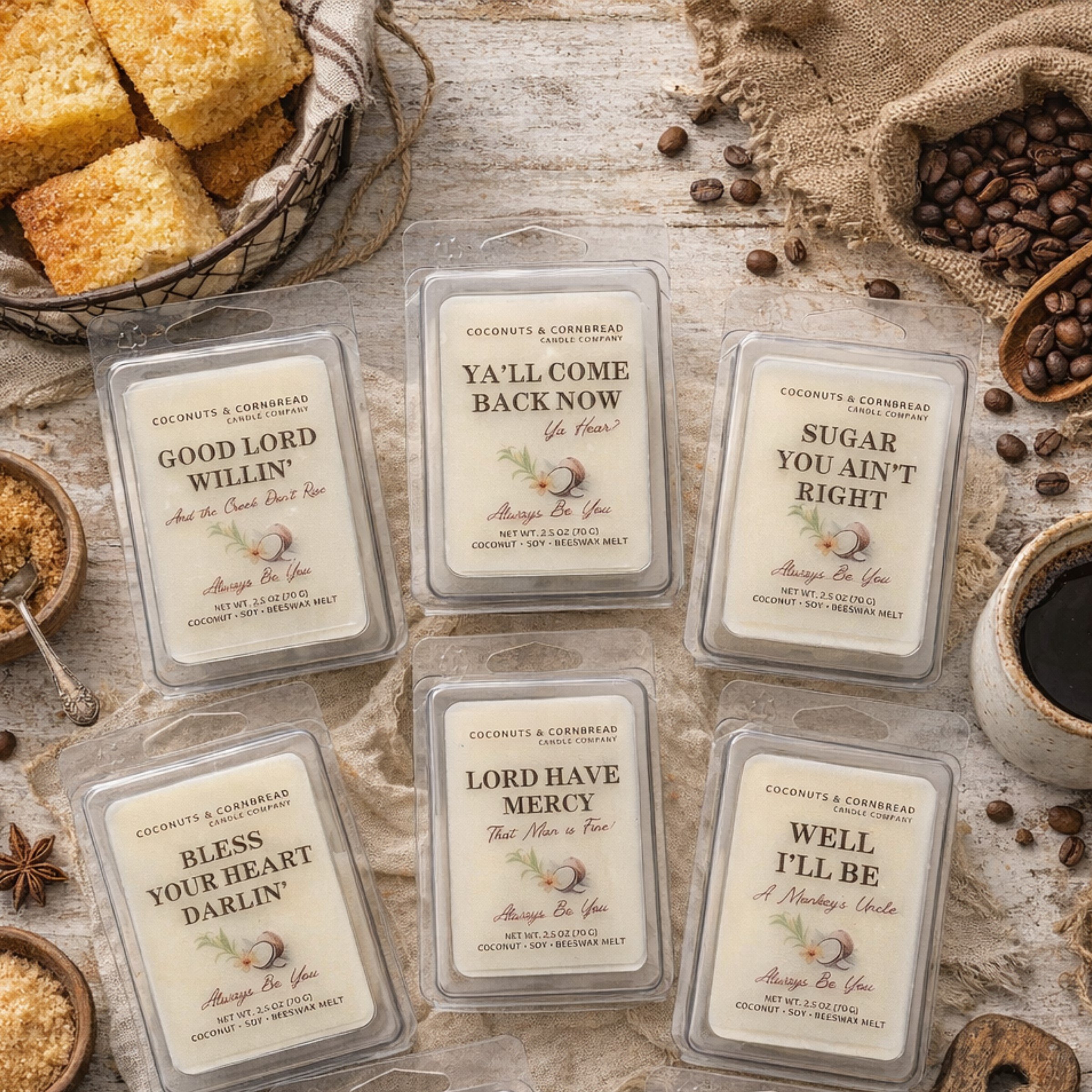 Cornbread Collection Wax Melts - Choose Scent