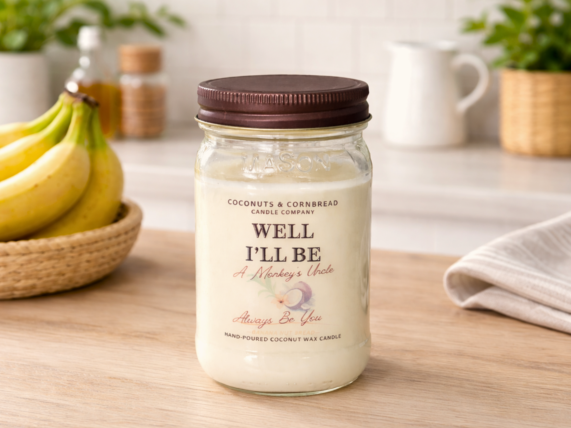 Well I'll Be a Monkey's Uncle Banana Nut Bread Candle