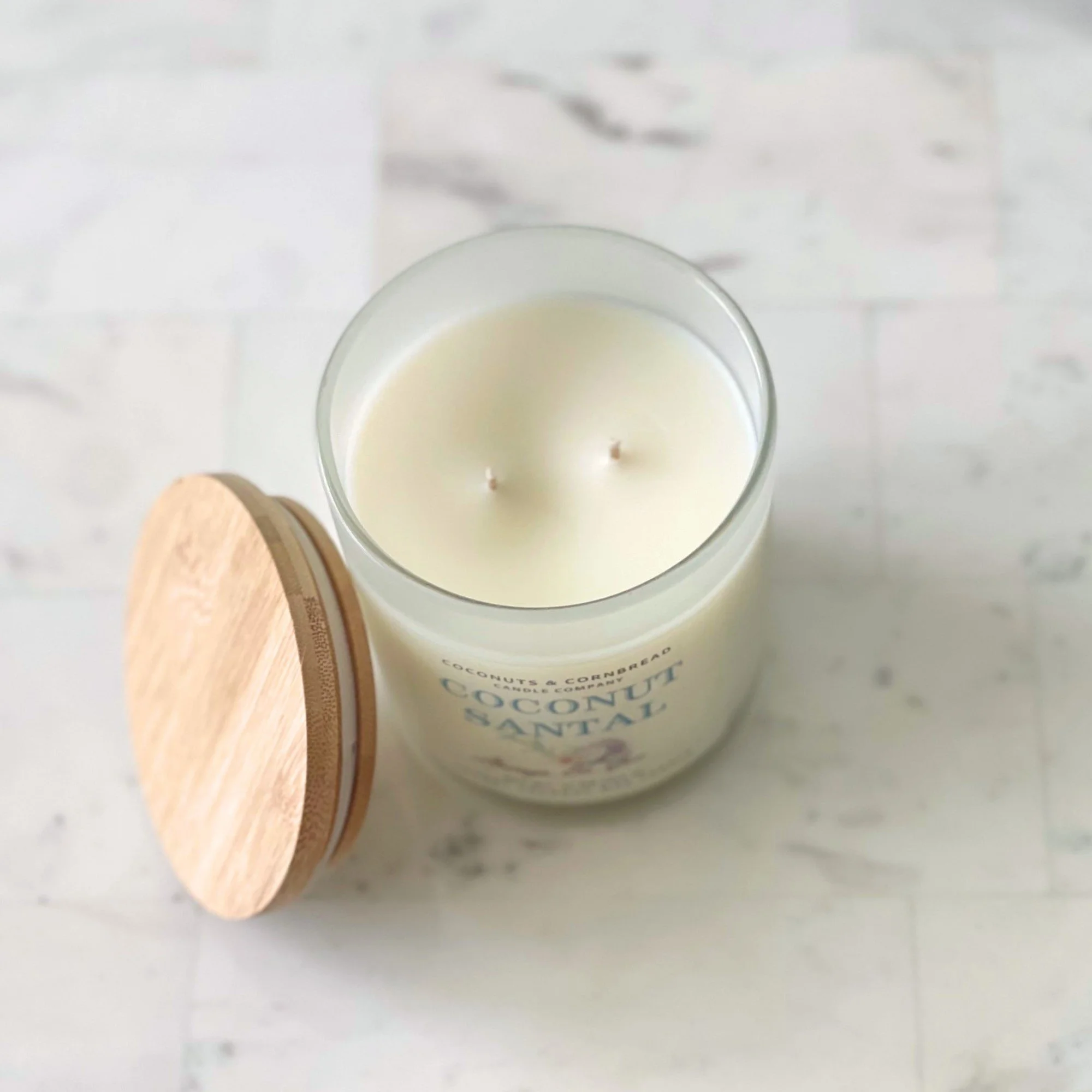 coconut-santal-candle-lid-off-coconuts-and-cornbread-candle-company