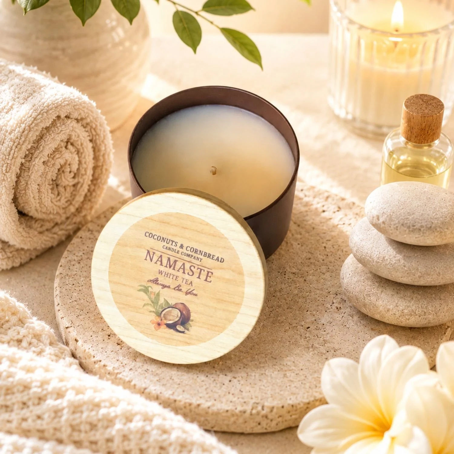 Namaste - White Tea Candle