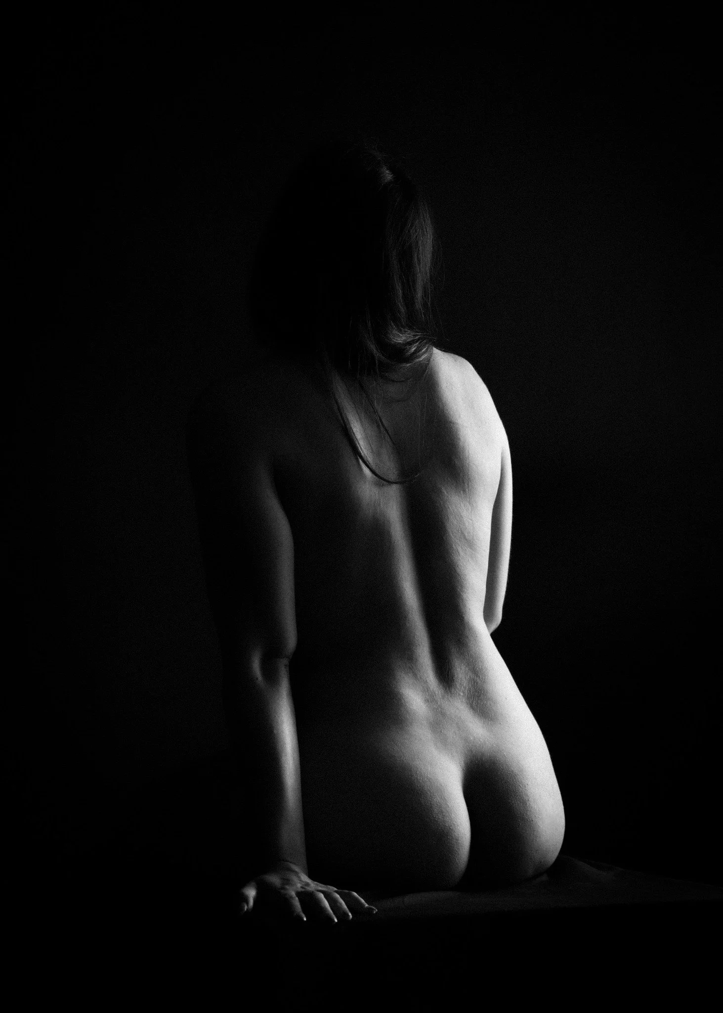 Nude black & white fotografija