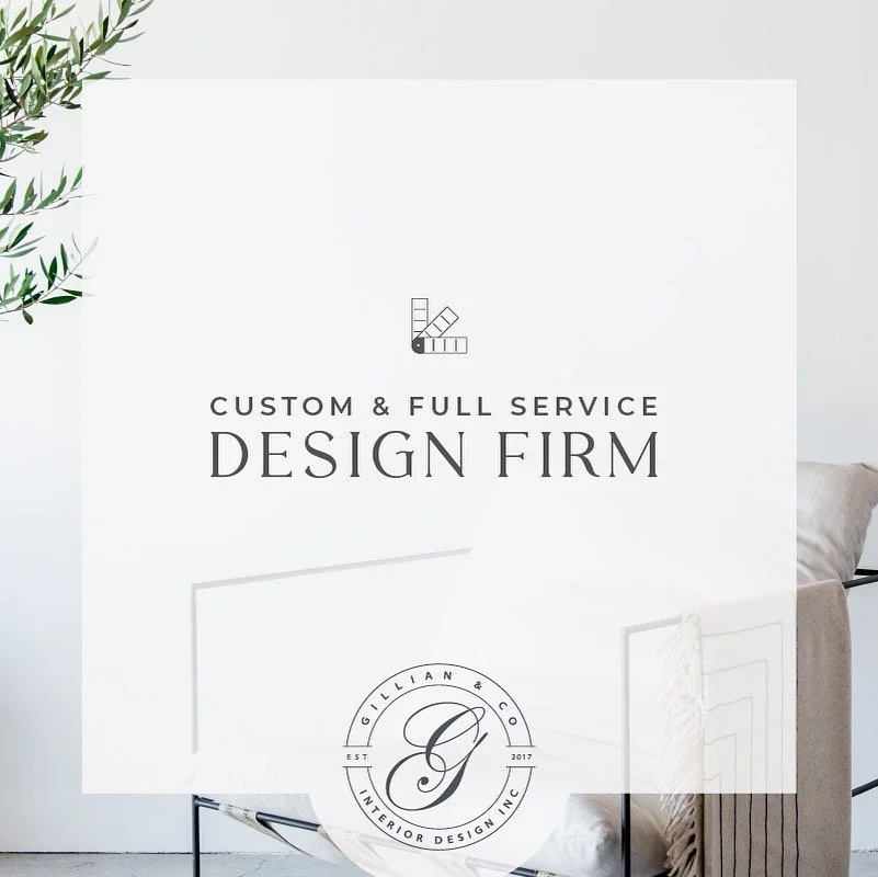 About Gillian &amp; Co. ⠀
⠀
We are a Custom &amp; Full-Service Interior Design Firm, specializing in understated, sophisticated designs that stand the test of time. ⠀
⠀
Our goal? We strive to create environments that bring together functionality and 