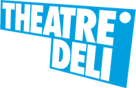 Blue logo with text 'THEATRE DELI' in white