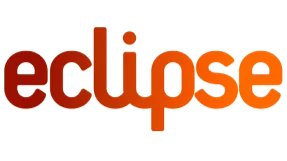 The word 'eclipse' in stylised orange and dark red text.