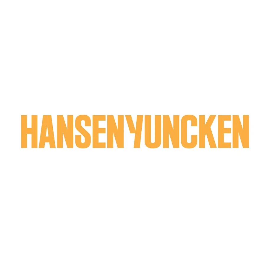 The image features the name 'HANSENYUNCKEN' displayed in bold orange uppercase letters on a white background.