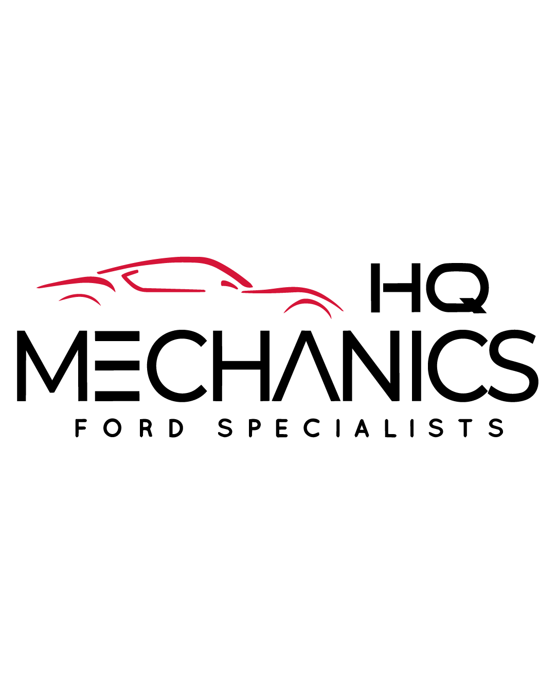 Stylized outline of a sports car with a red detail, set against a black background.