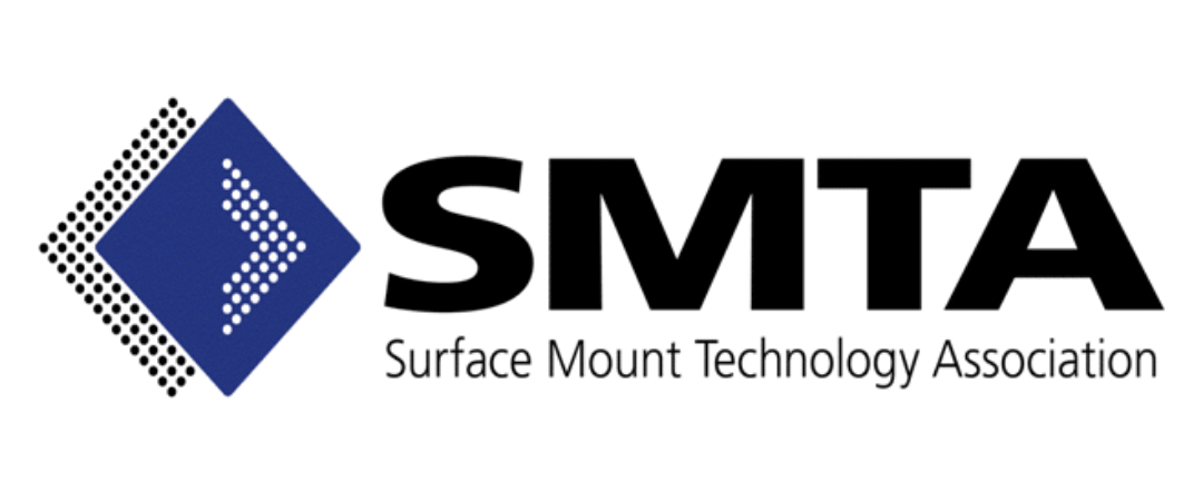 Logo of Surface Mount Technology Association with blue square and black text