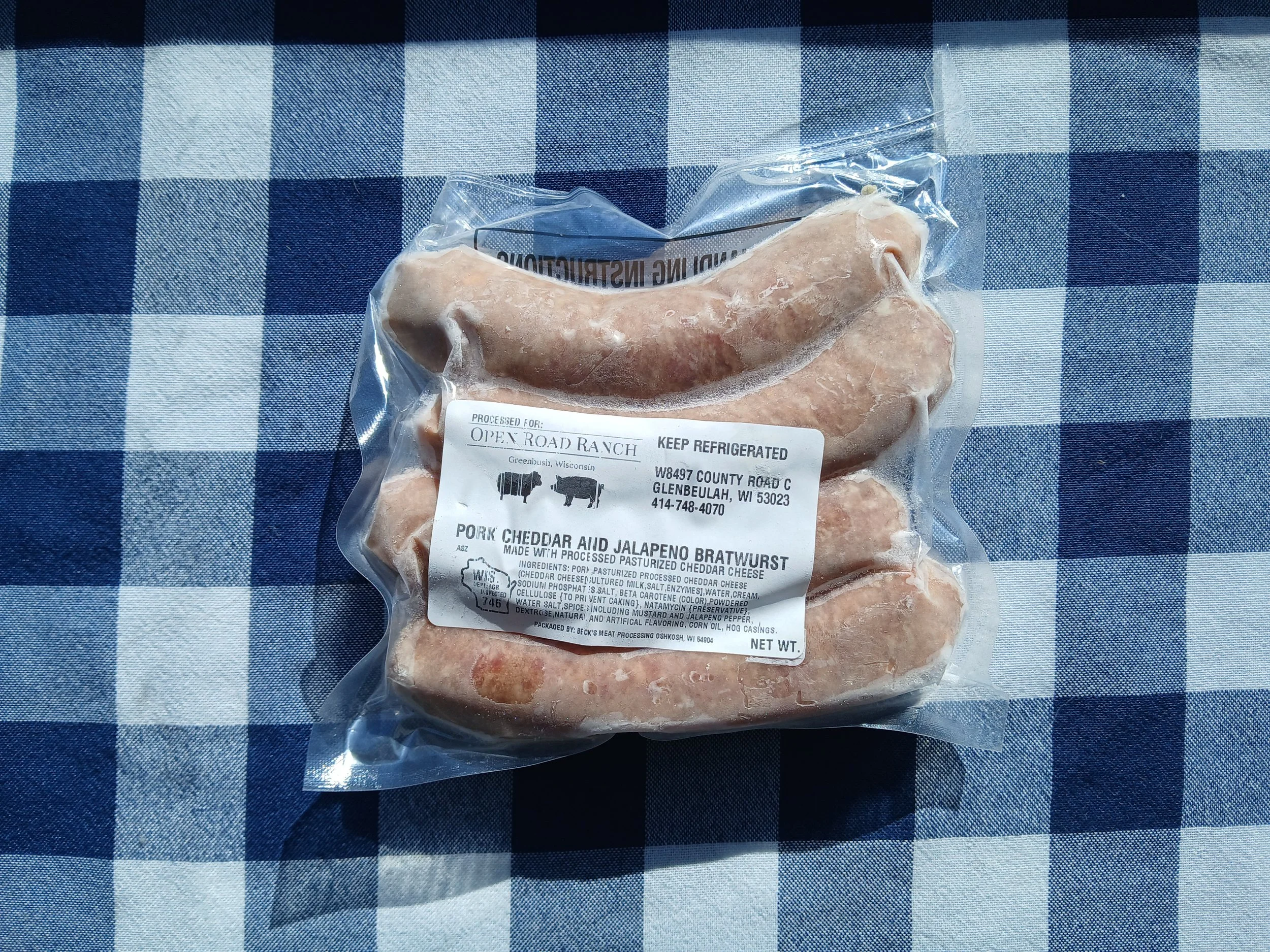 Jalapeno Cheddar Bratwurst