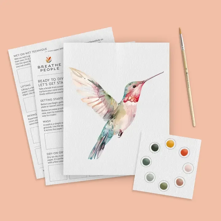 All-in-One Beginner Watercolor Paint Set — Hummingbird