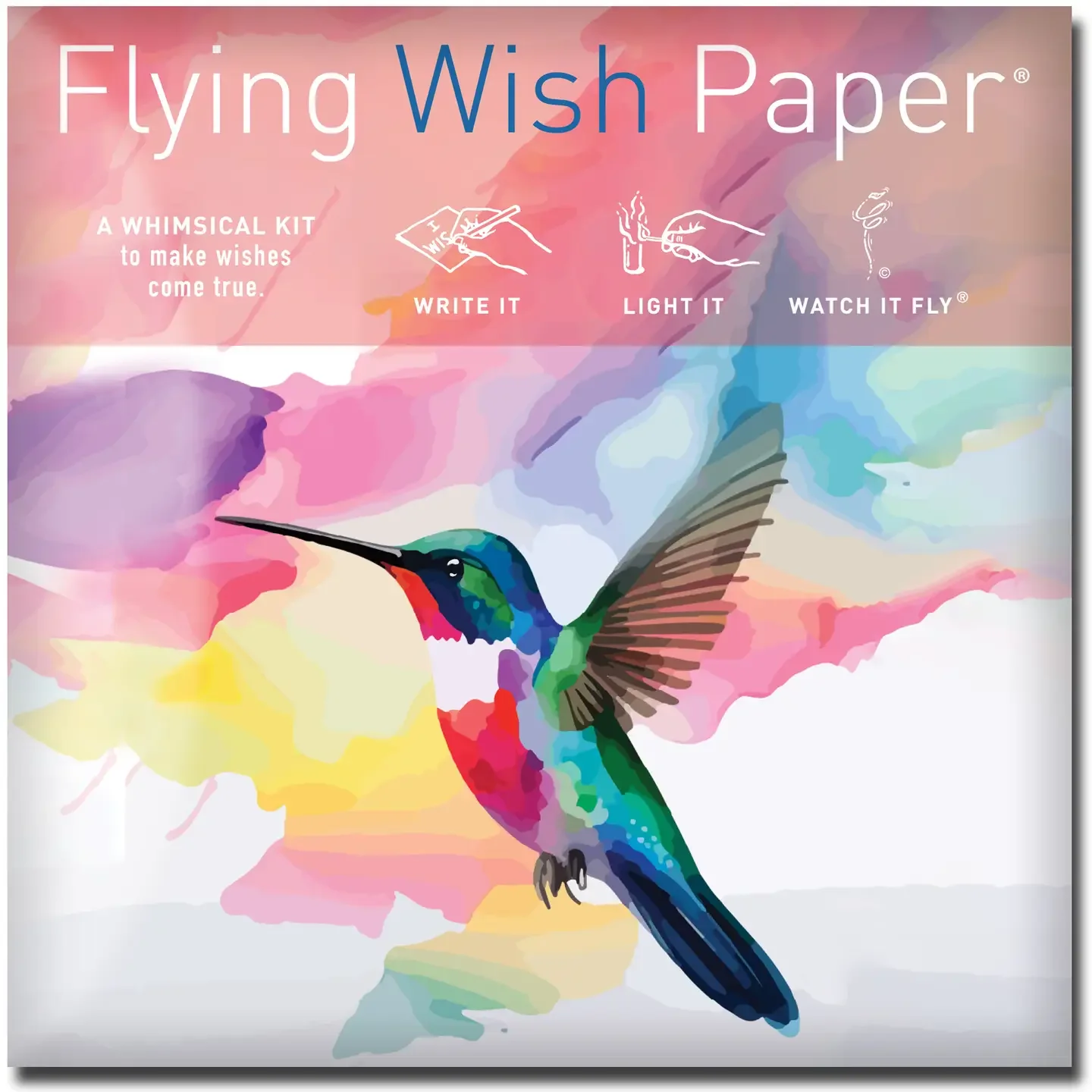 Hummingbird Wish Paper Mini Kit — Wellness & Gratitude Gift — 15 Sheets