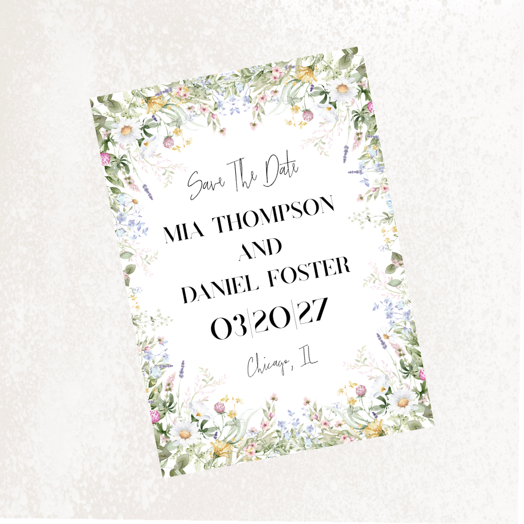 Save The Date-Fancy Florals