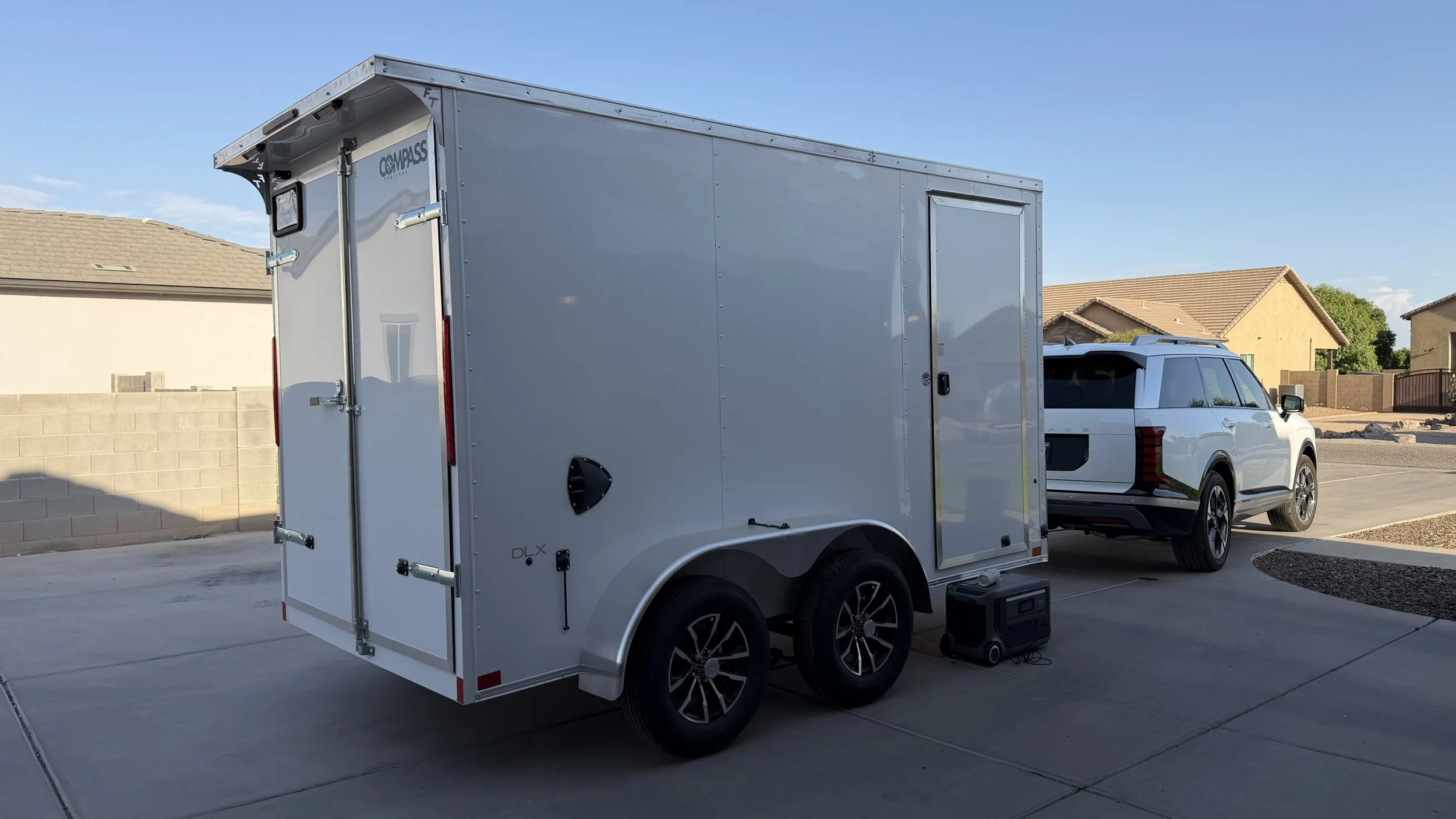 6x12 white enclosed trailer