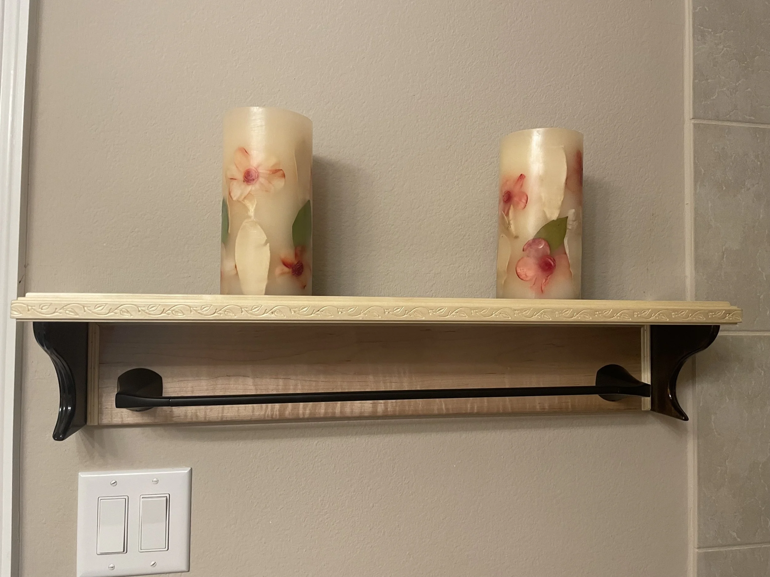 "The Wall Furniture Refined" --- Shelf / Towel Holder / multi display