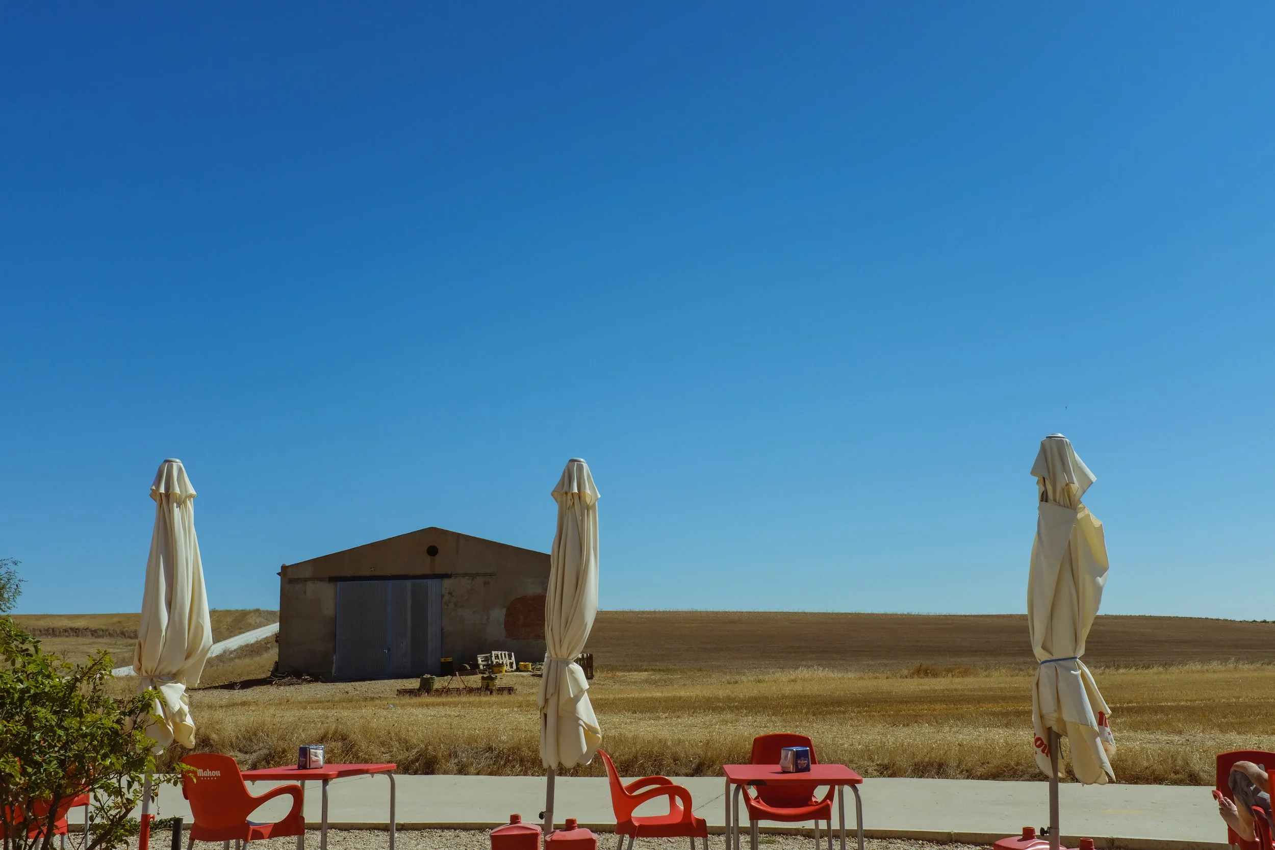 Umbrellas Meseta Camino.jpg
