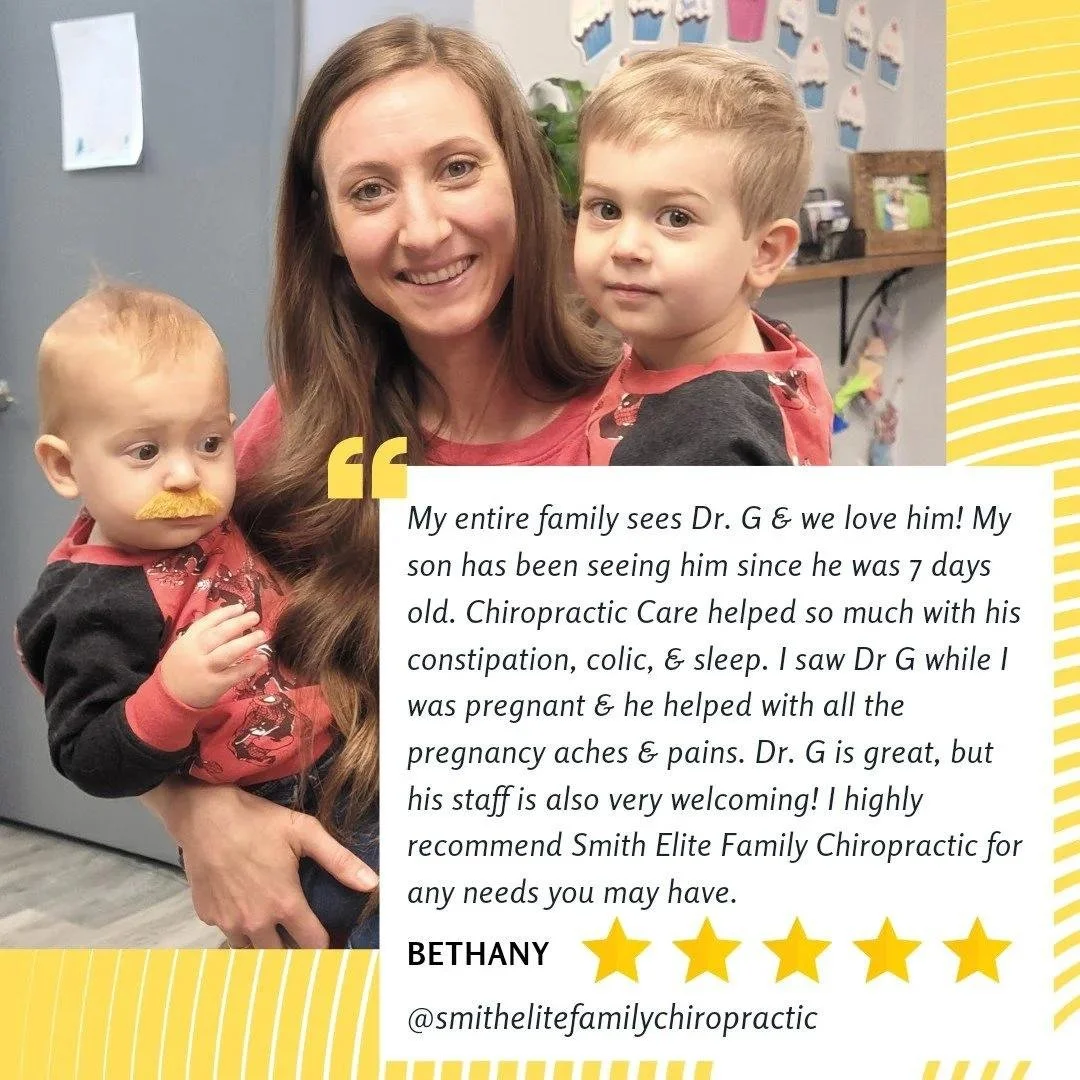 Five-star patient review about postpartum chiropractic results