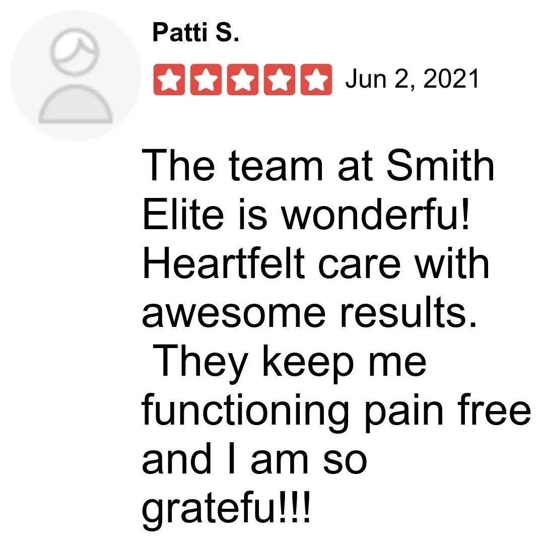 Five-star review from Patti S about dry needling and chiropractic results