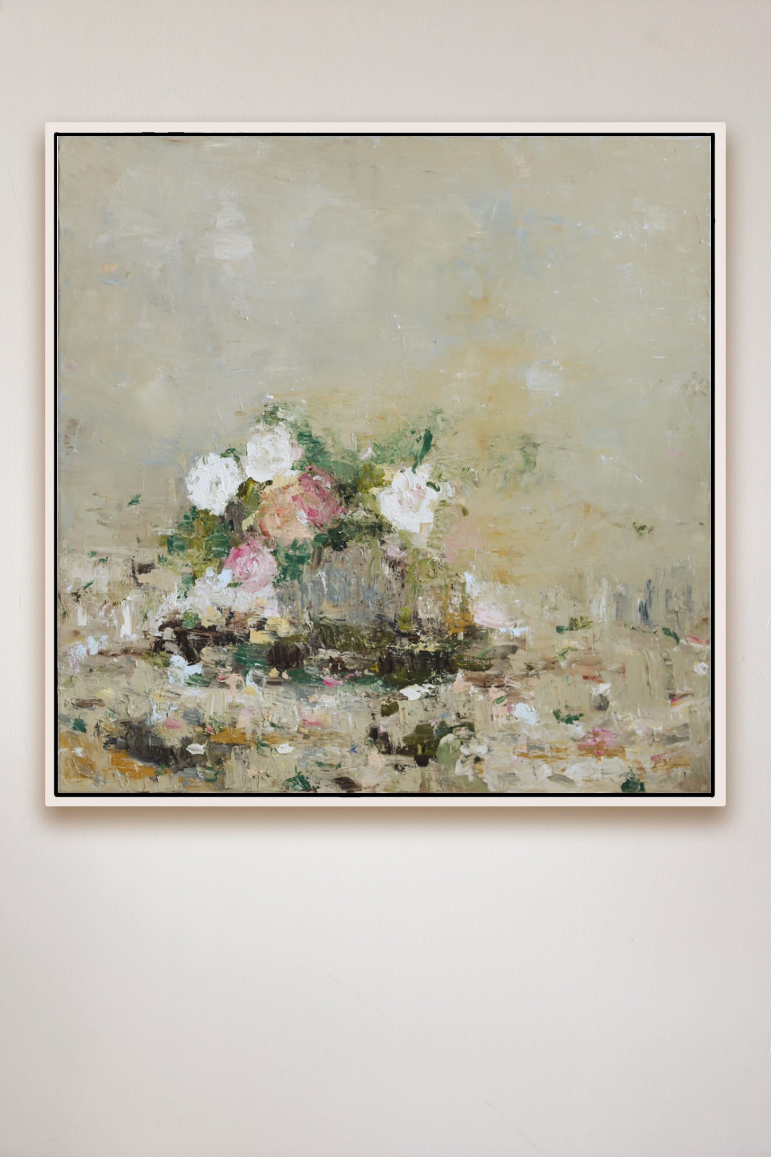 bouquet with whites and pinks framed on wall.png
