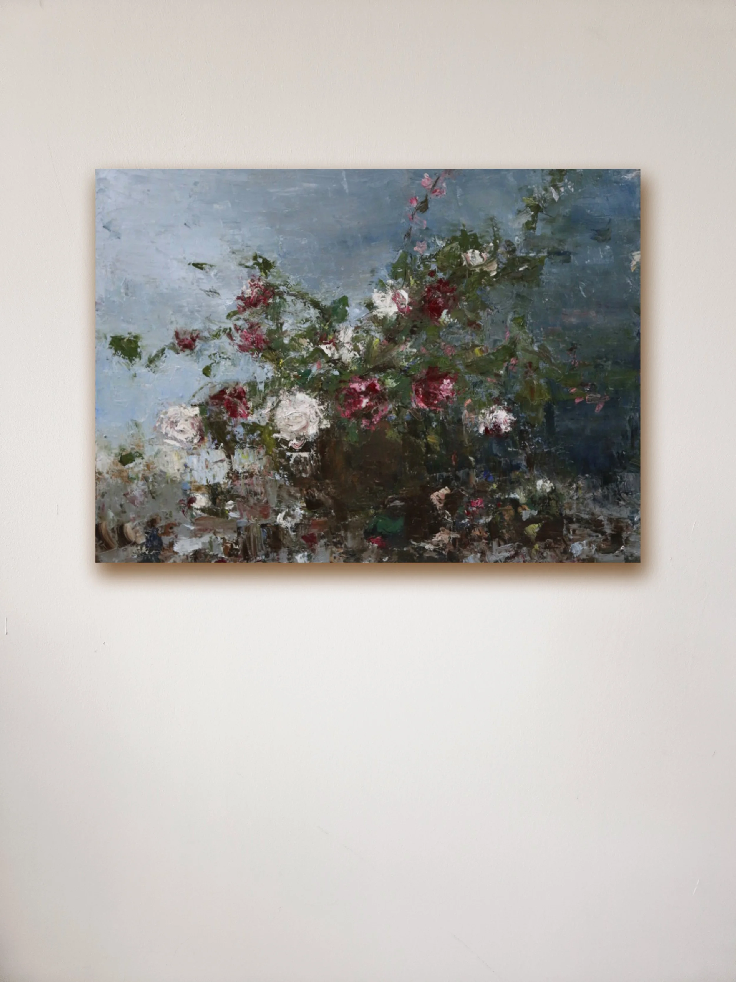 Wild Roses Against Blue on wall 60 x 80cm.jpg