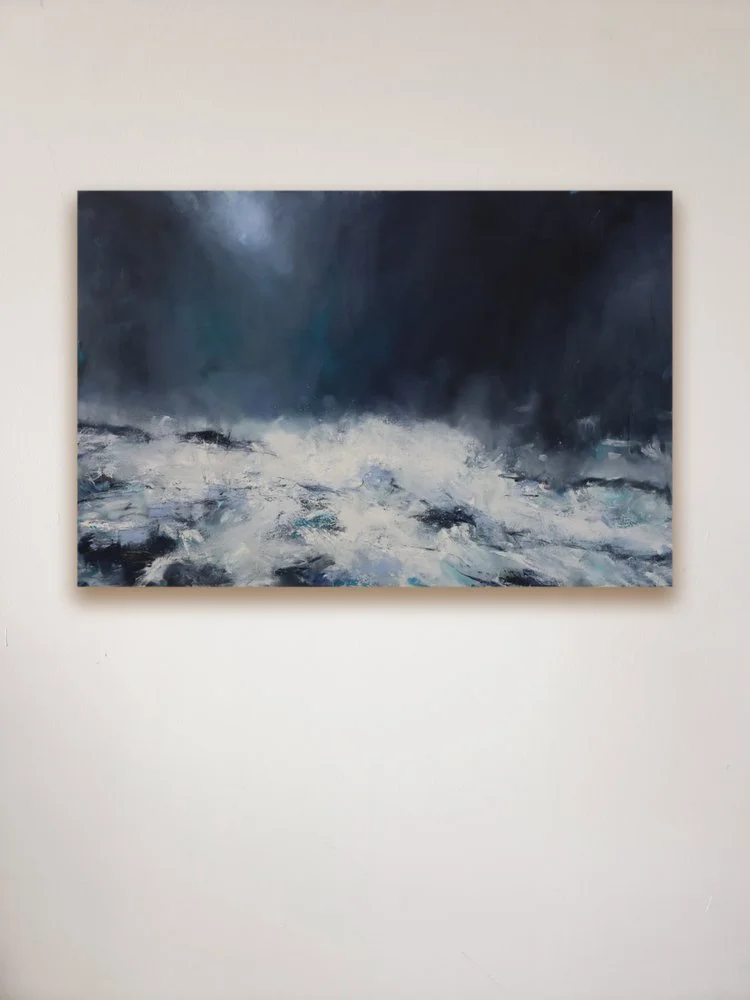 the sea awoke at midnight II 100 x 150 oil on canvas framed £6000.jpg