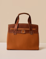 OAKBARK & CHROME Stable Tote in Brindle & Teak