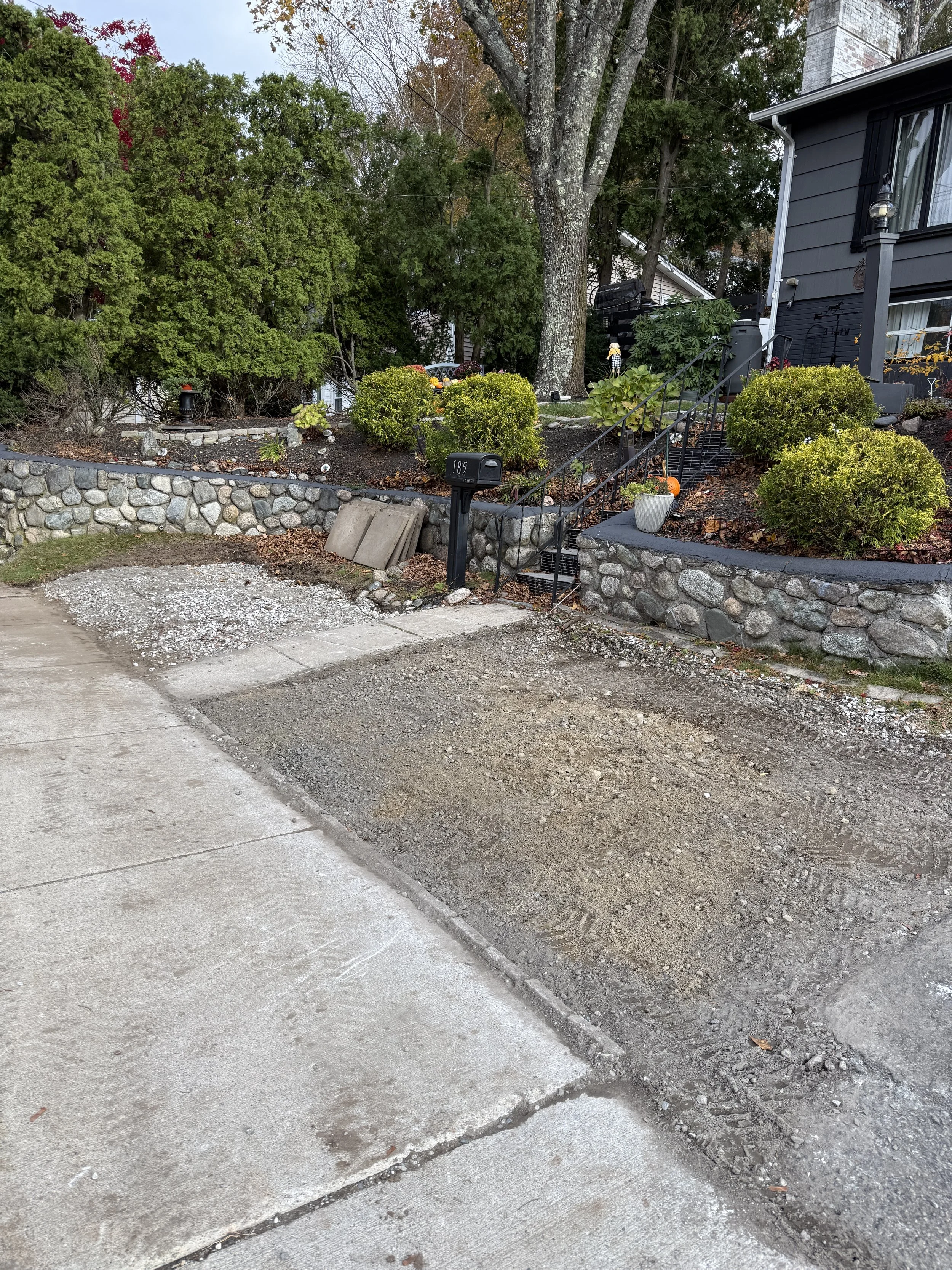 Parking Area Grade Change