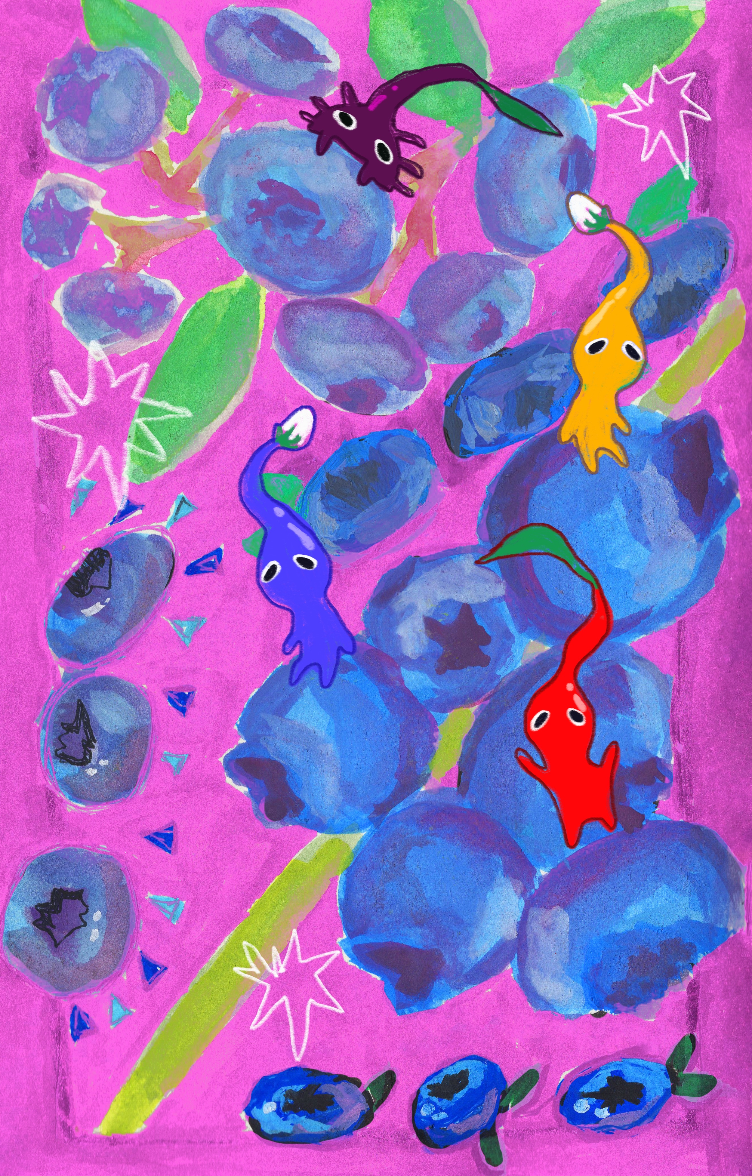 blueberry plant guys print