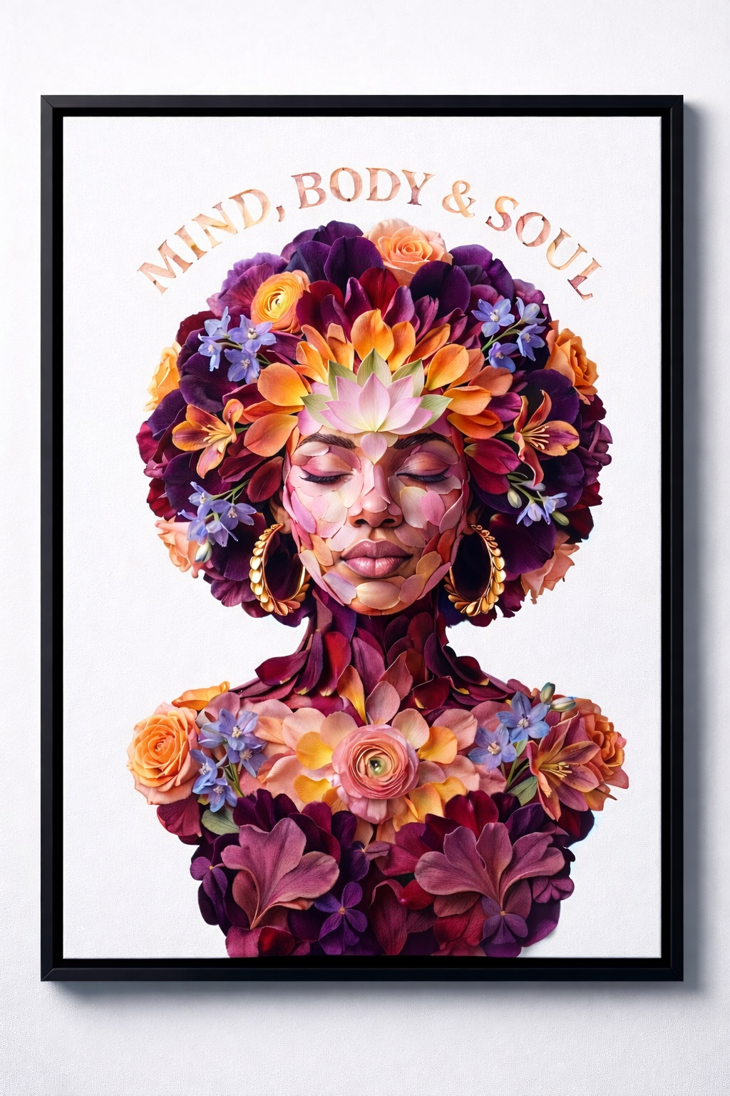 Mind, Body, Soul Canvas Bundle - Blossoming Into My Own w/Frame