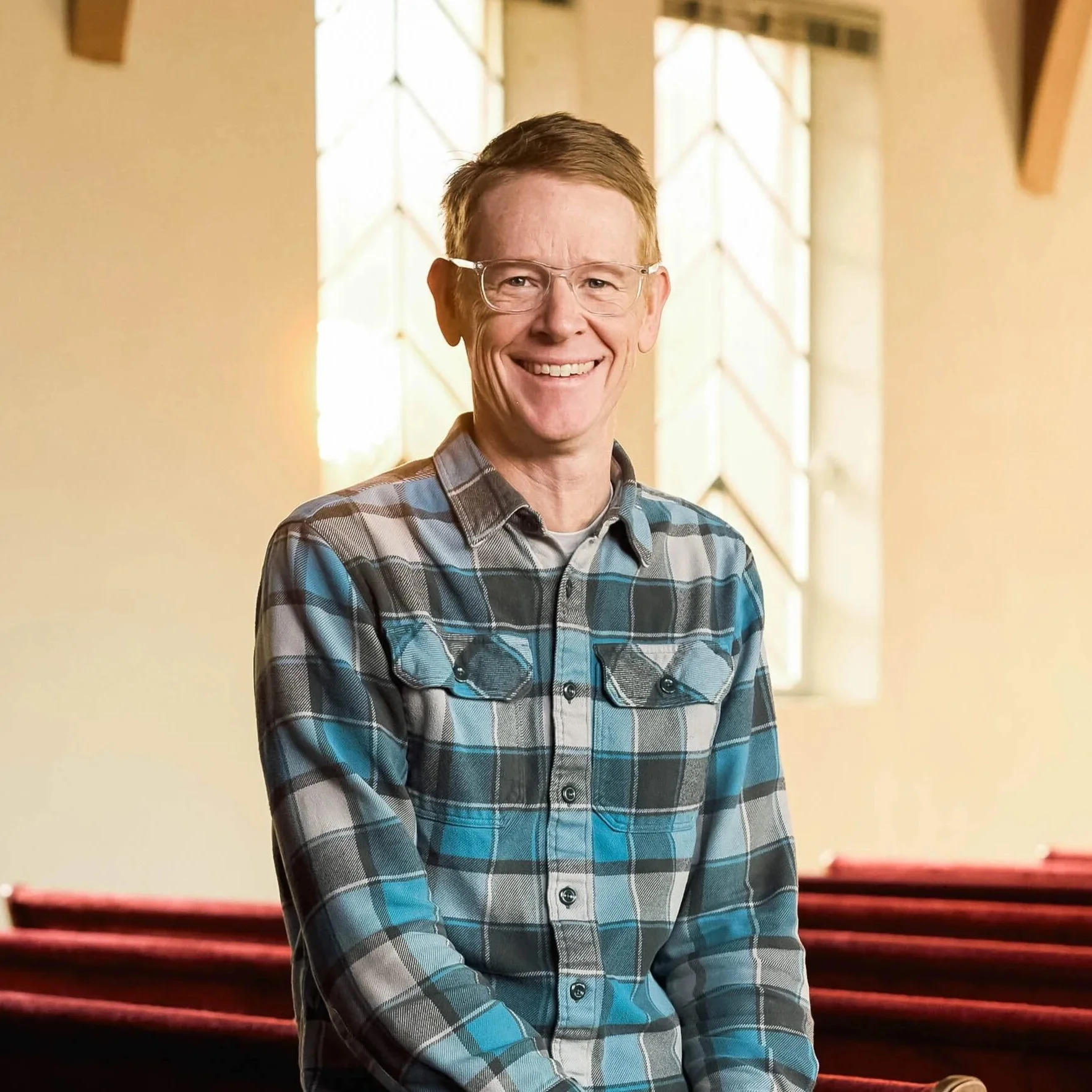 Portrait of Jeff Aitken, Director of Youth and Family Ministry at Crown Hill Church.