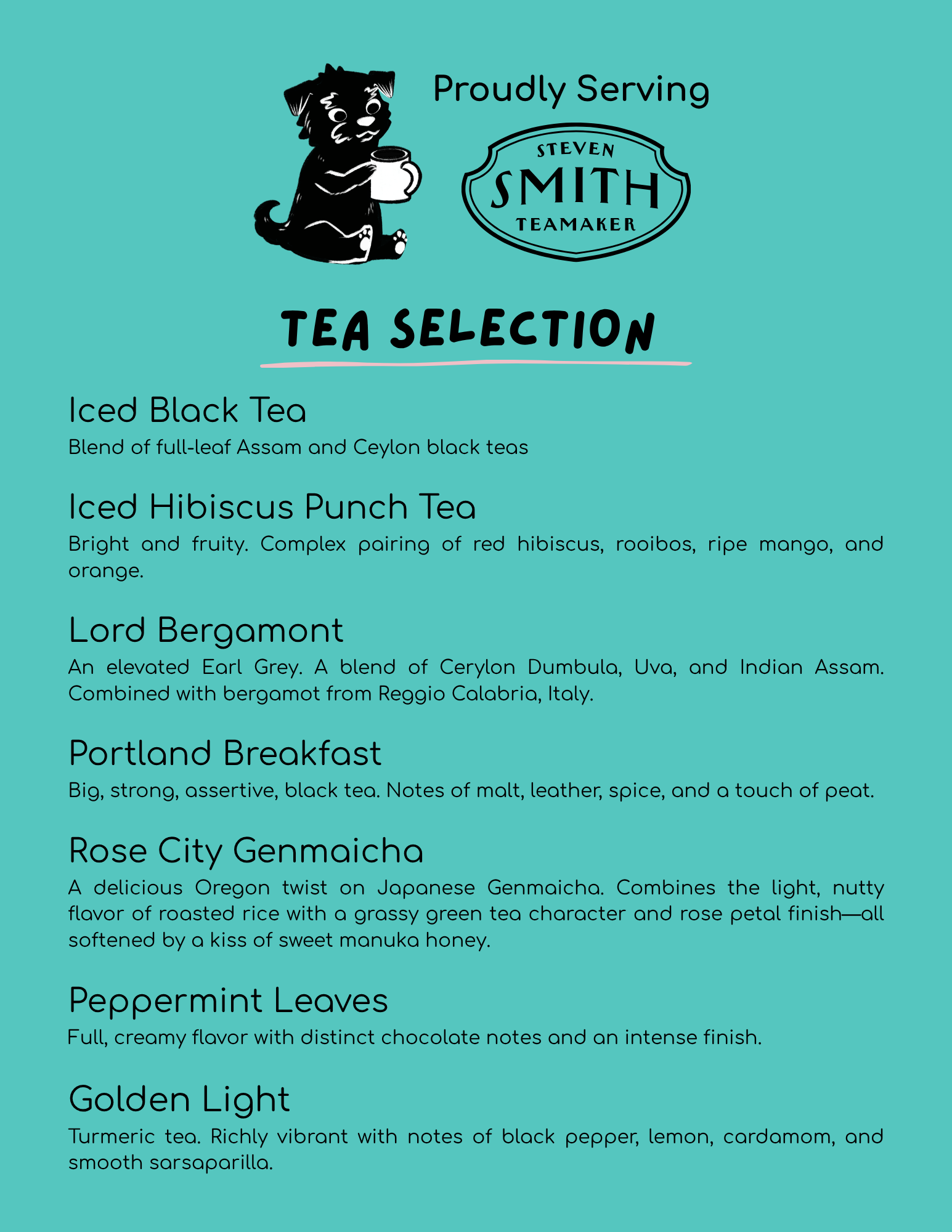 Tea Menu