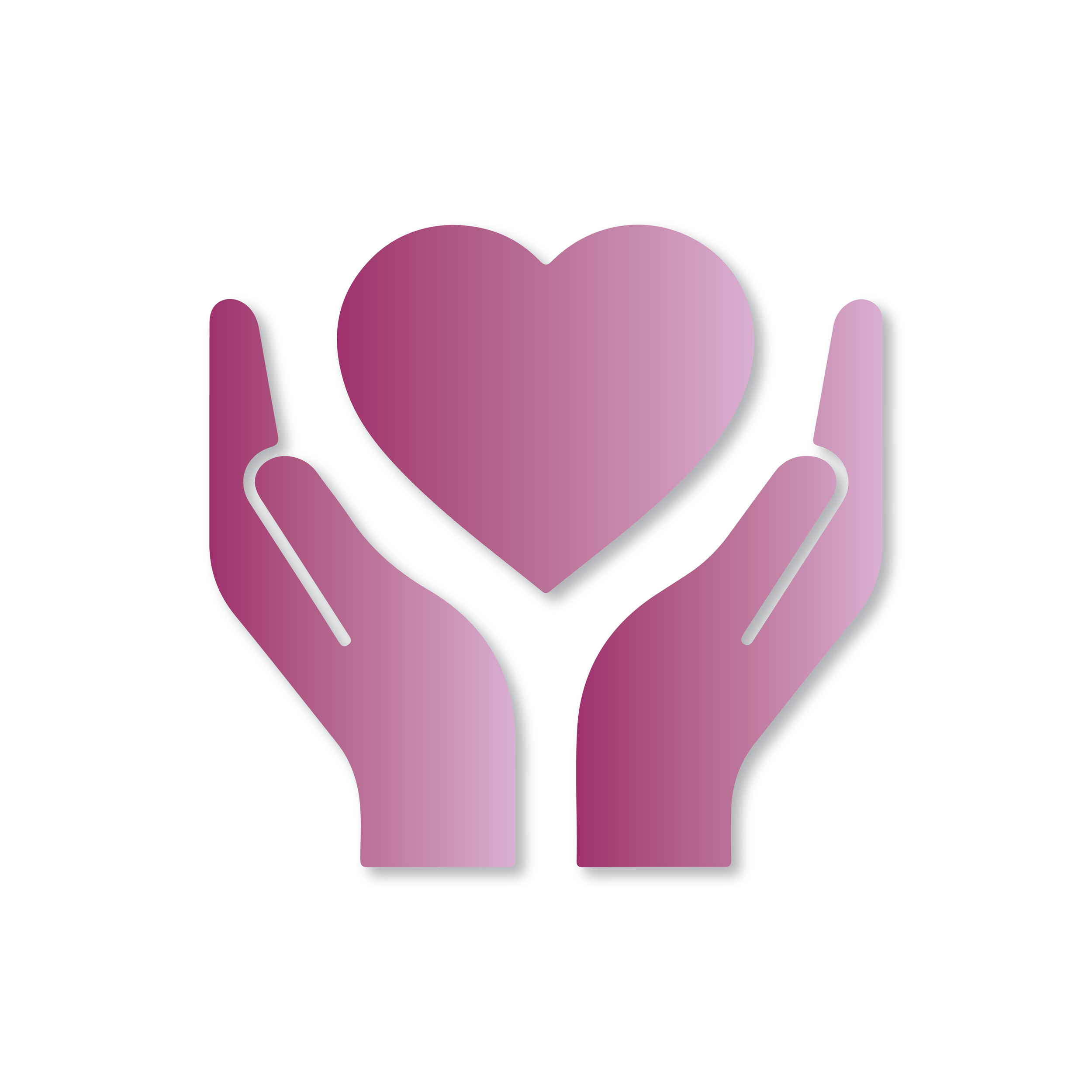 Hands holding a heart, representing compassion and care.