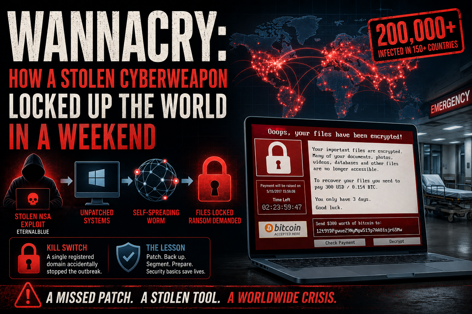 WannaCry: How a Stolen Cyberweapon Locked Up the World in a Weekend