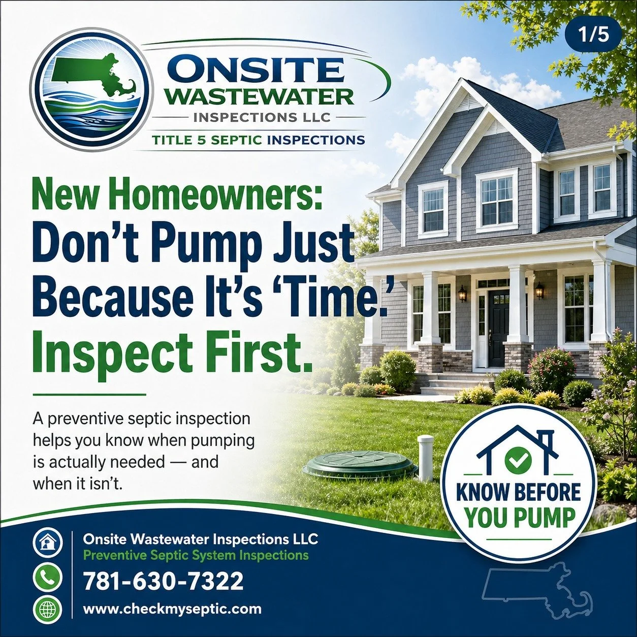 If your septic maintenance plan is just &ldquo;pump it because it&rsquo;s time,&rdquo; you may be spending money too soon.

A fixed schedule doesn&rsquo;t tell you the actual condition of your system. An inspection does.

Before your next pump-out, g