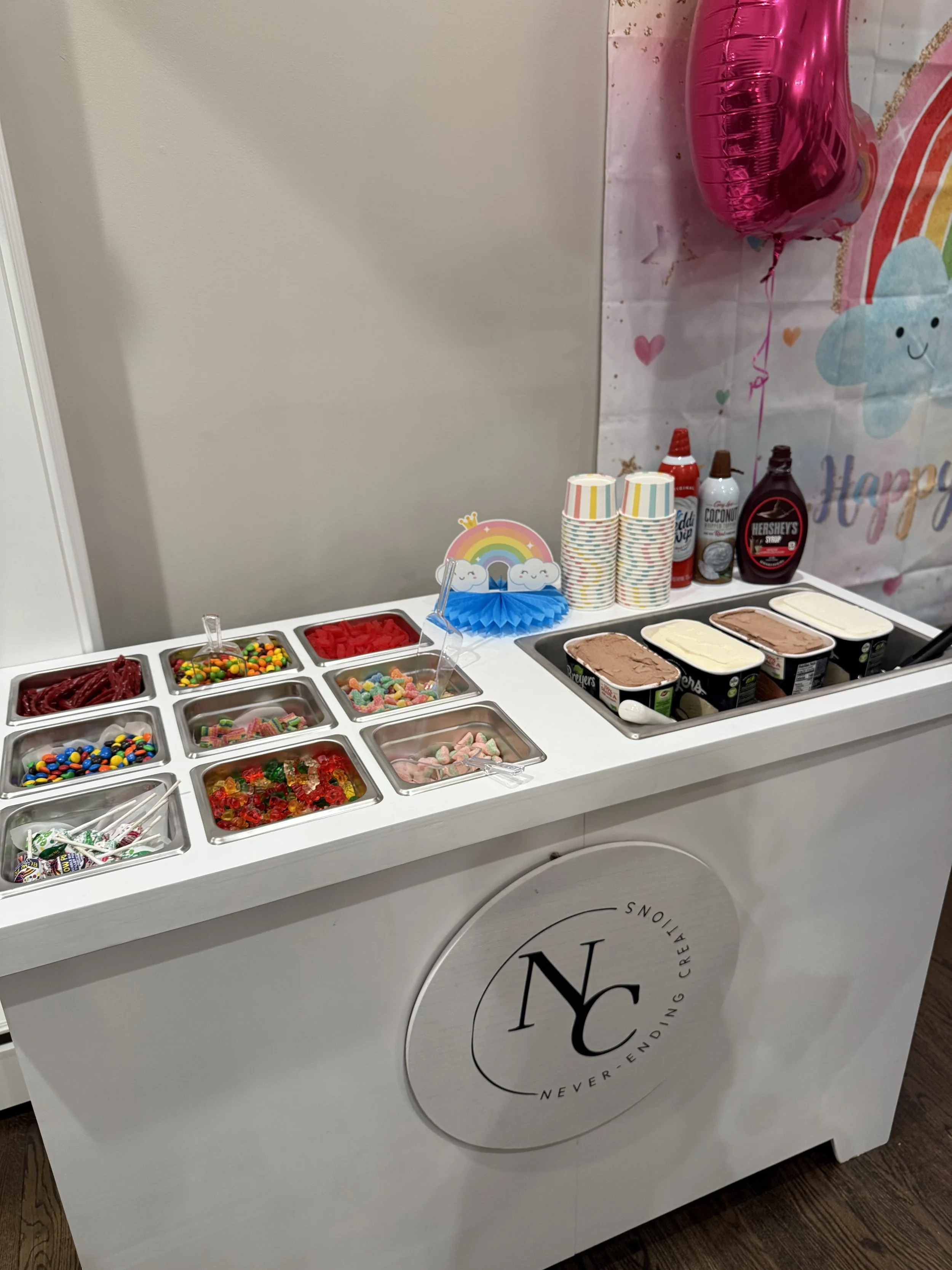 Candy Cart displayed with the addition of ice cream.