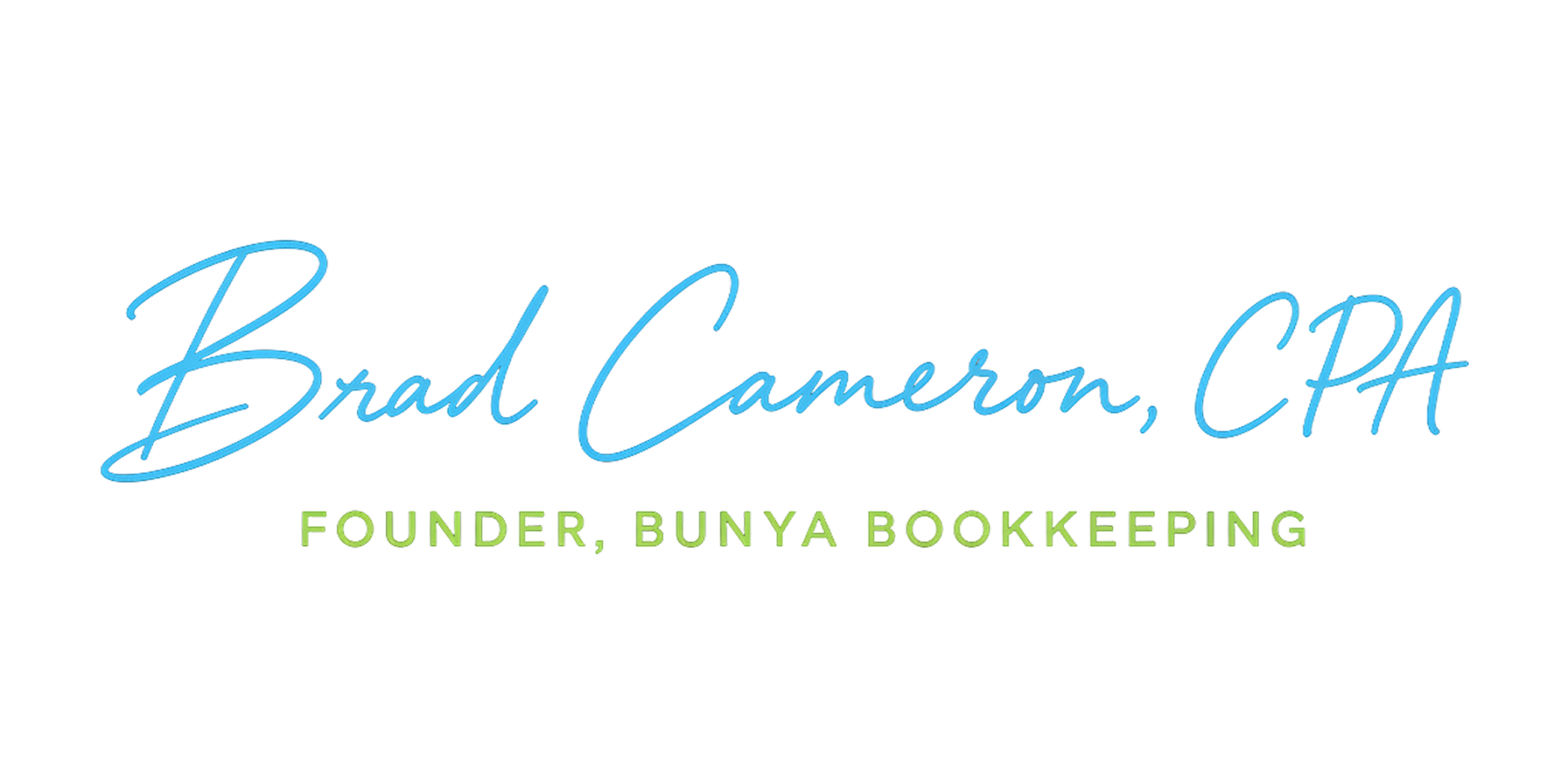 Brad Cameron, CPA signature logo for Bunya Bookkeeping.