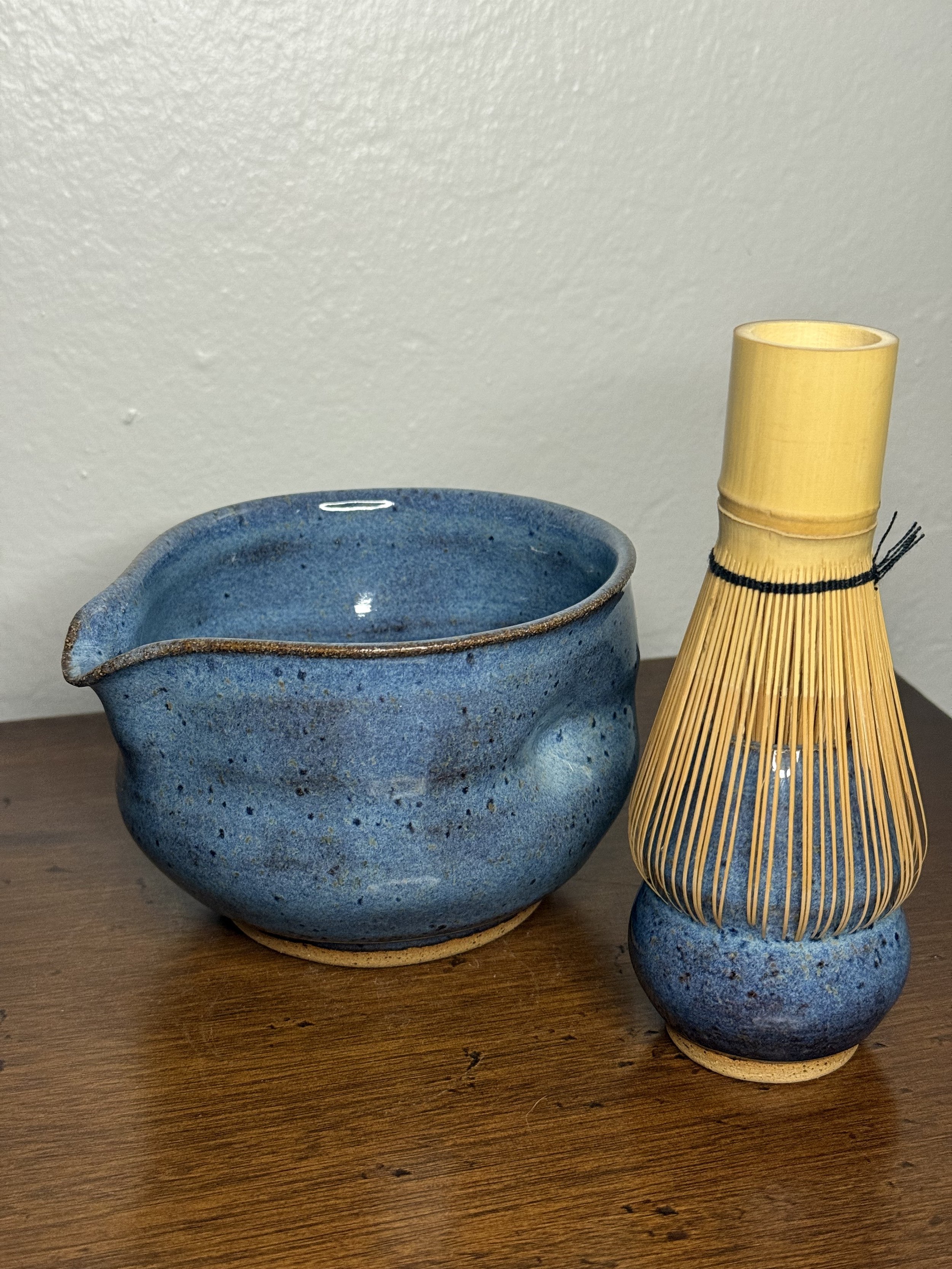 Matcha bowl and whisk holder set