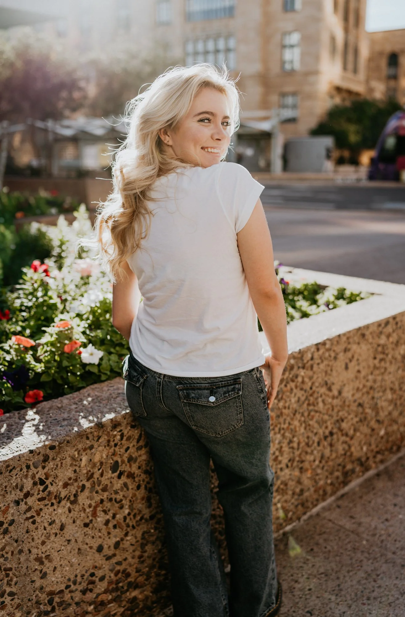 High school senior smiling
