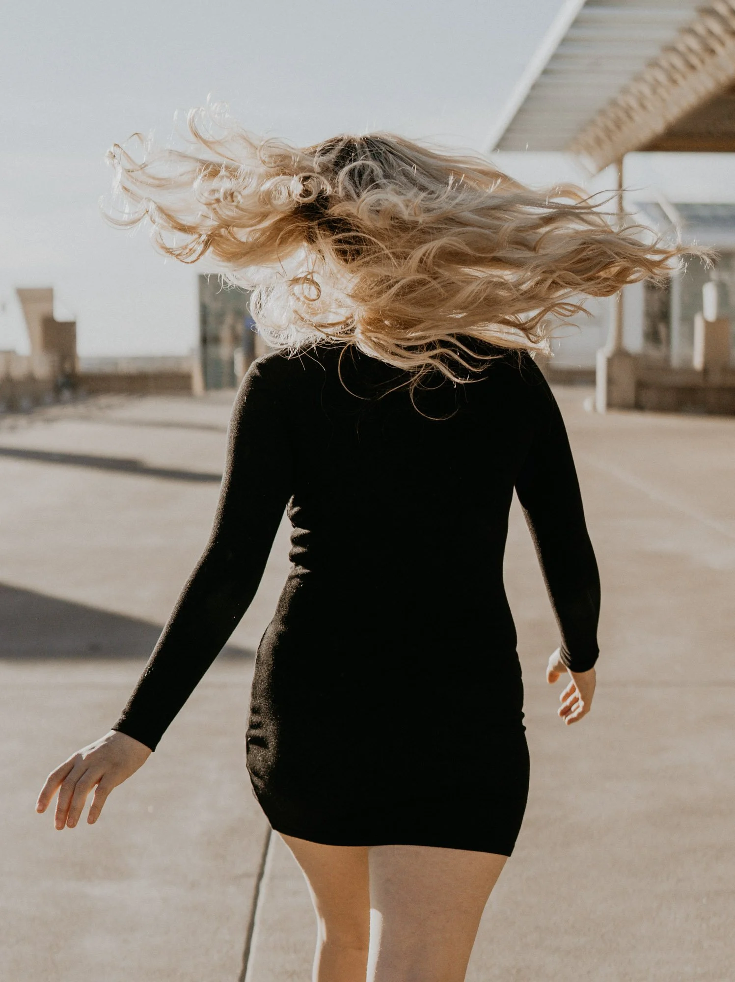Rooftop senior photos in downtown Phoenix