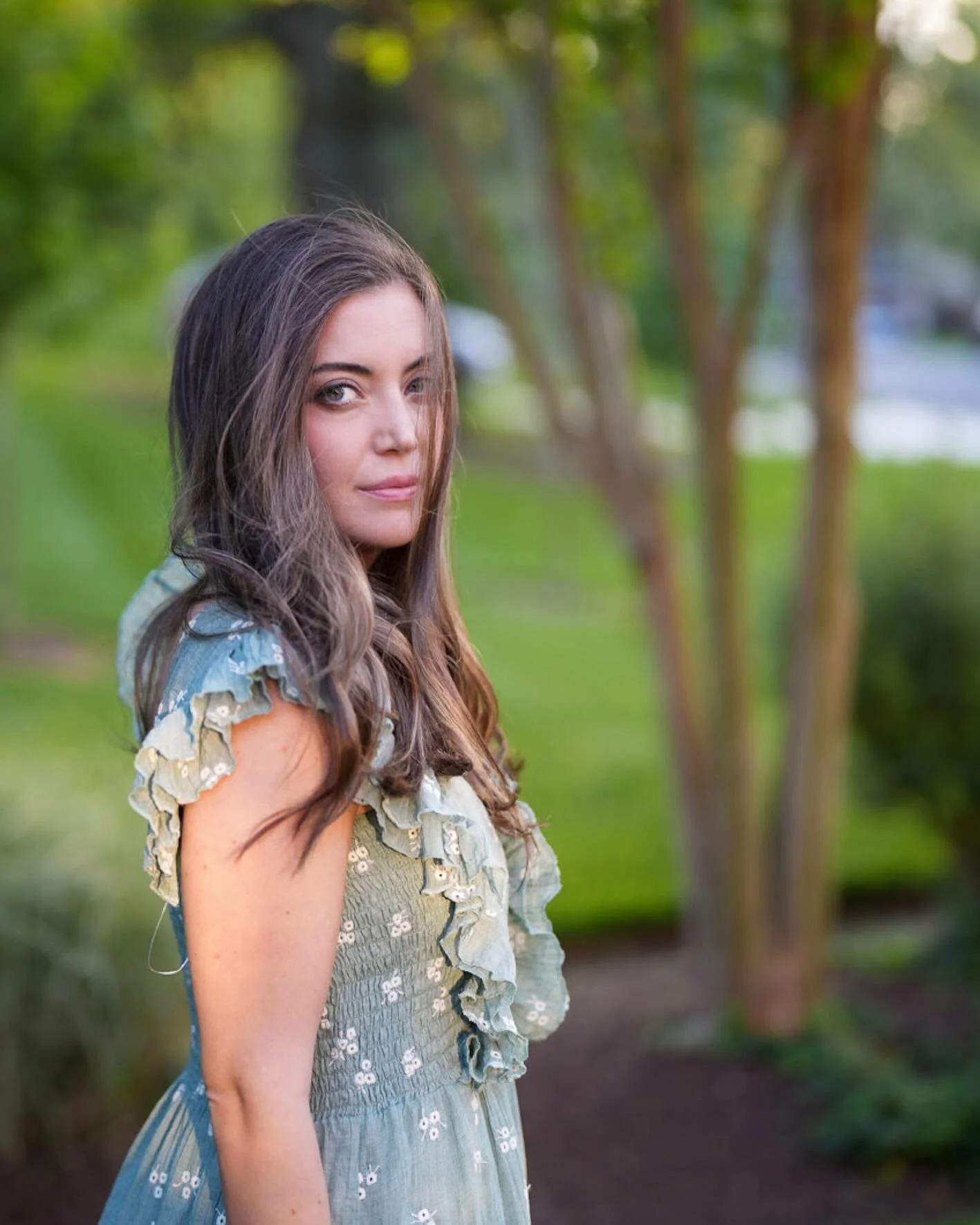 Photo of woman looking at camera.