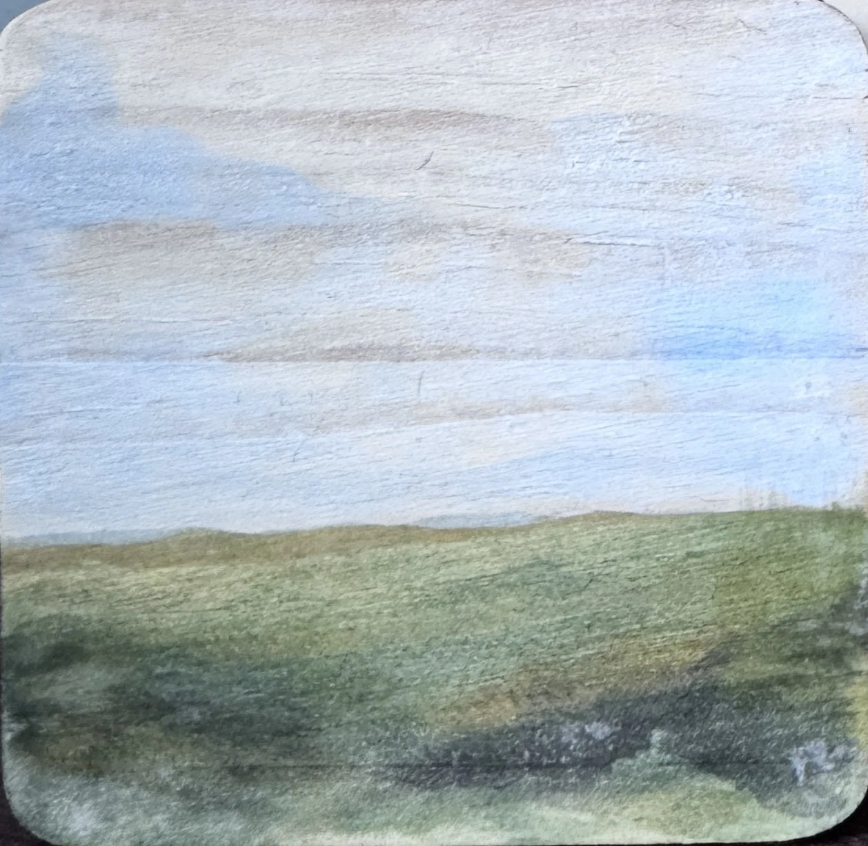 A serene landscape painting by Dr. Holmgreen