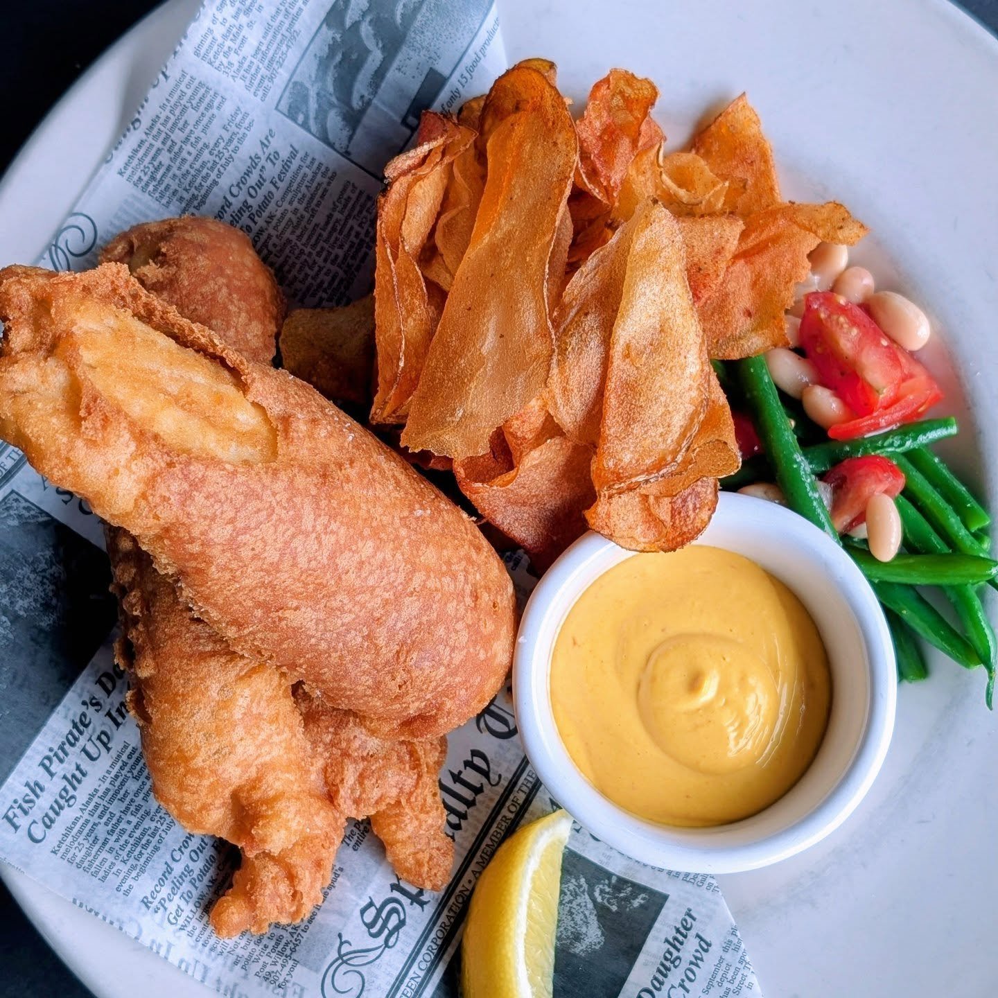 Last Fish Fry of the season is tomorrow! Our chefs have been changing the preparation each week to keep it interesting &bull; last week was French, the week before was Japanese. Check our menu tomorrow to find out what's next!