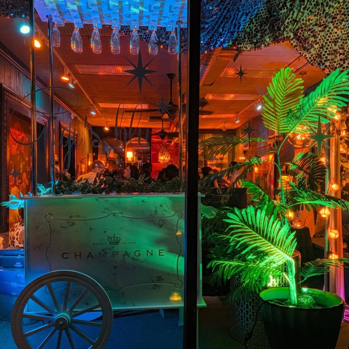 The Blue Room Lounge is a fun space inside and out 🥳