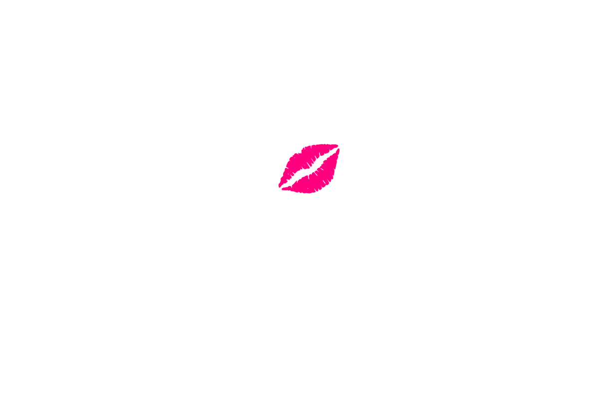 Logo with black background, white cursive text 'Gigi's on fairmount', pink lipstick kiss mark above the apostrophe in 'Gigi's'.